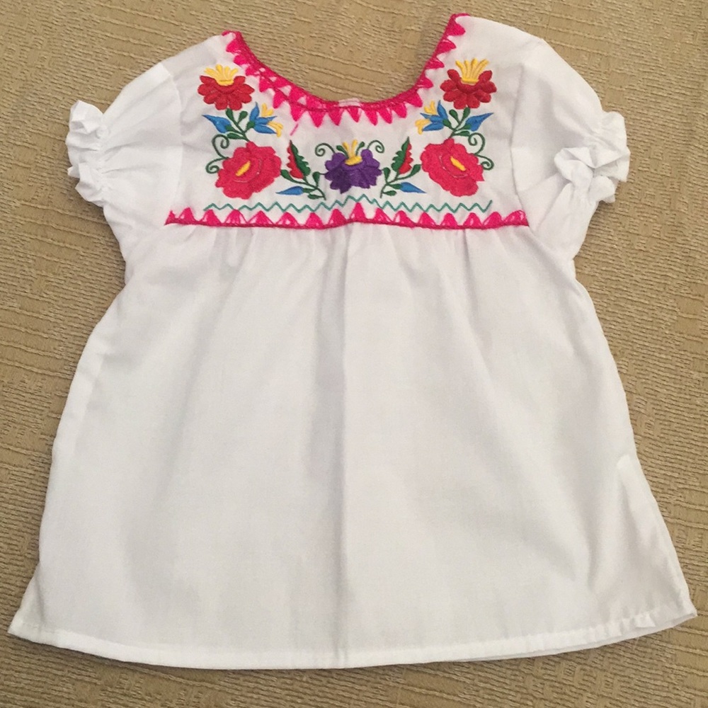 ALL SIZES Girls blouses Embroidered- NEW - NO TAGS